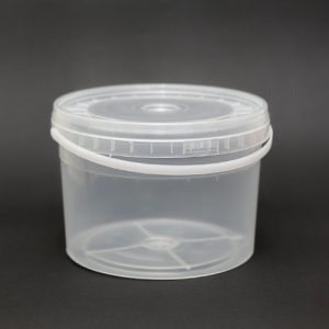 2.5L Clear Bucket Temper evident with lid