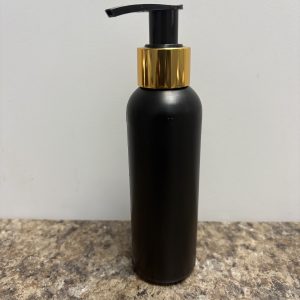 125ml Boston Black Bottle with Black & Gold Lotion Pumps
